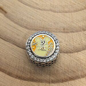 Pandora Disney Parks 2025 Mickey & Minnie Ghosts Charm, S925 Silver Jewelry